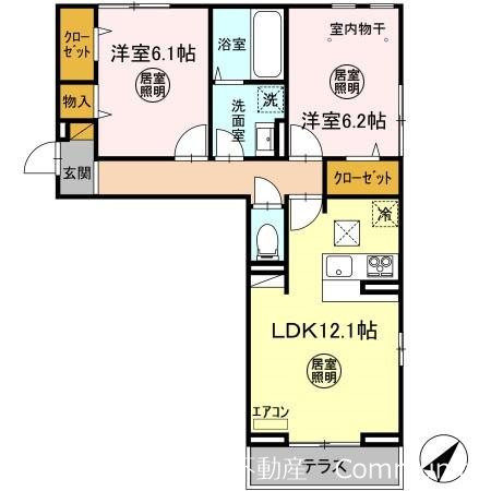 メゾンマグノリア徳住Ⅱ 間取り図