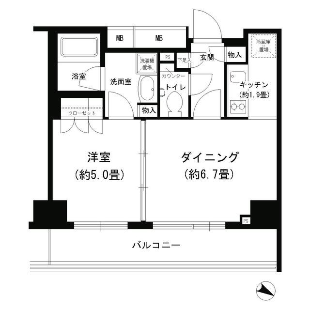 PORTO PARTIRE YOKOHAMA 801号室 間取り