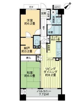 クリオレミントンハウス山下公園 603号室 間取り