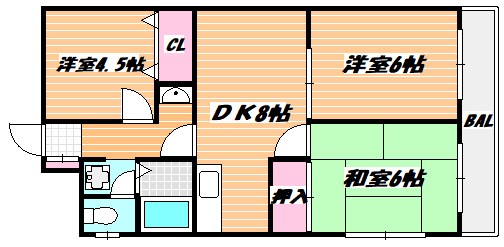 レジデンス富美浜 間取り図