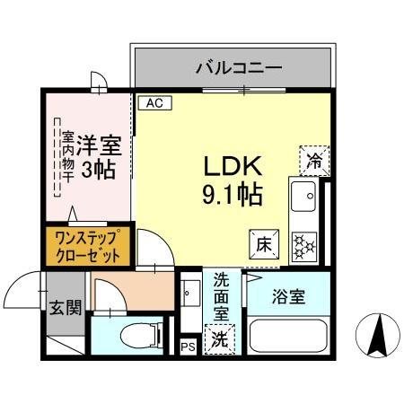 DPaina木月大町 101号室 間取り