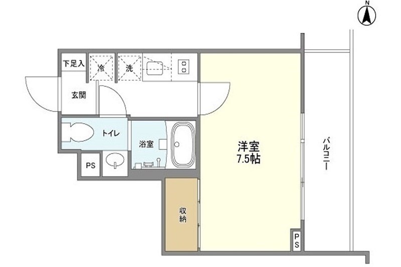 ラティエラ横濱六角橋 104号室 間取り
