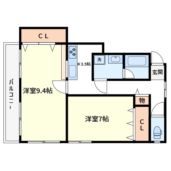 サンビレイ3 203号室 間取り