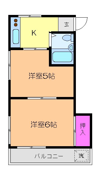 サンビレイ６ 207号室 間取り