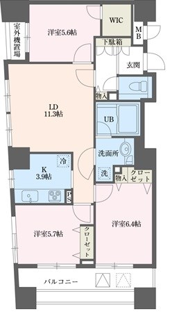 ドゥーエ横浜駅前 314号室 間取り