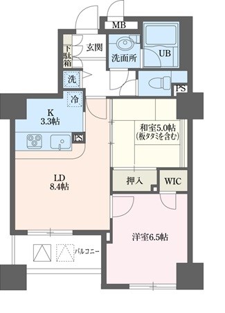 ドゥーエ横浜駅前 1607号室 間取り