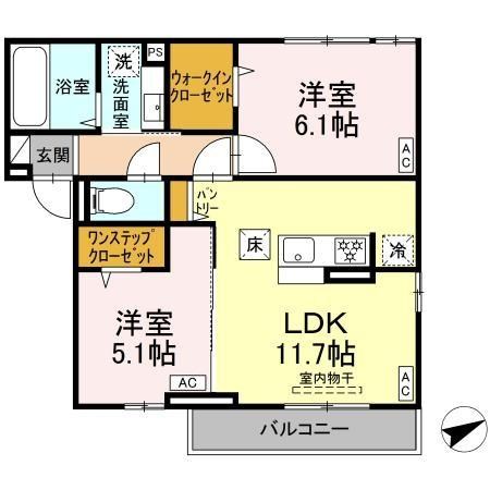 アヴェニール 302号室 間取り