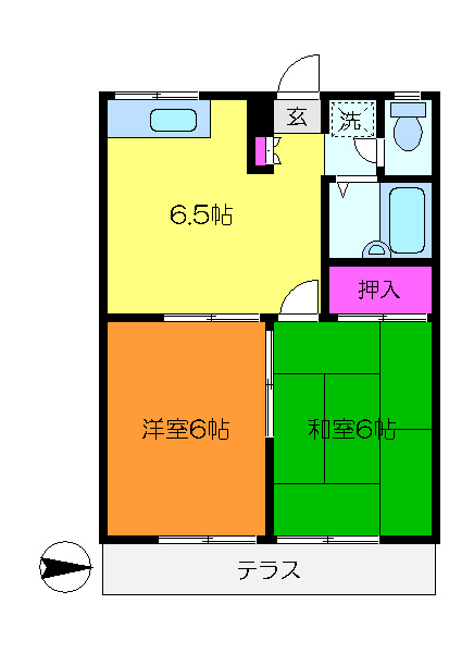 グリーンパレス 101号室 間取り
