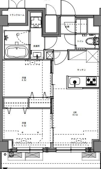 S-RESIDENCE原木中山azure 間取り図
