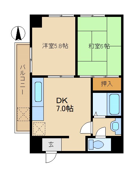 エレクパレス・アベ  302号室 間取り