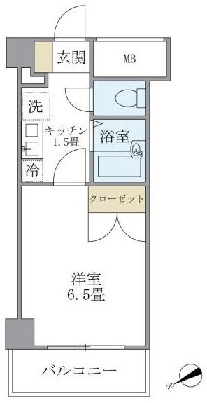 ＫＤＸレジデンス横浜関内 1002号室 間取り