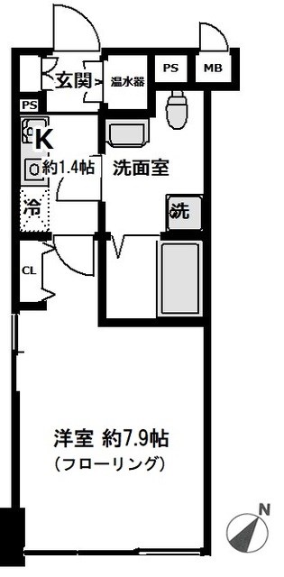 ラビバーレ阪東橋 801号室 間取り