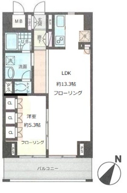 ロジュマン湘南 1105号室 間取り