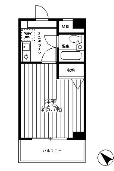 シャルム白楽 305号室 間取り