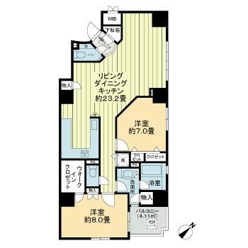 グランドステージ海岸通り 305号室 間取り