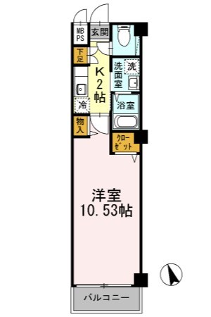 フォンテーヌ 302号室 間取り