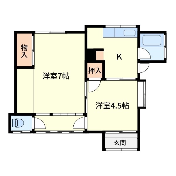 田浦町貸家 間取り