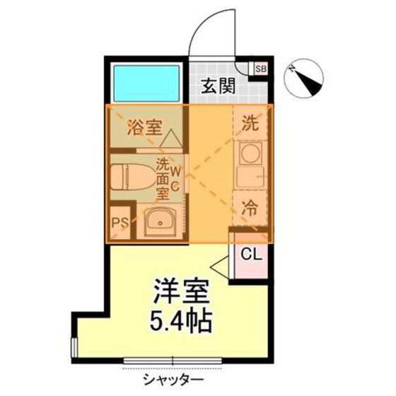 モキハイツ 202号室 間取り