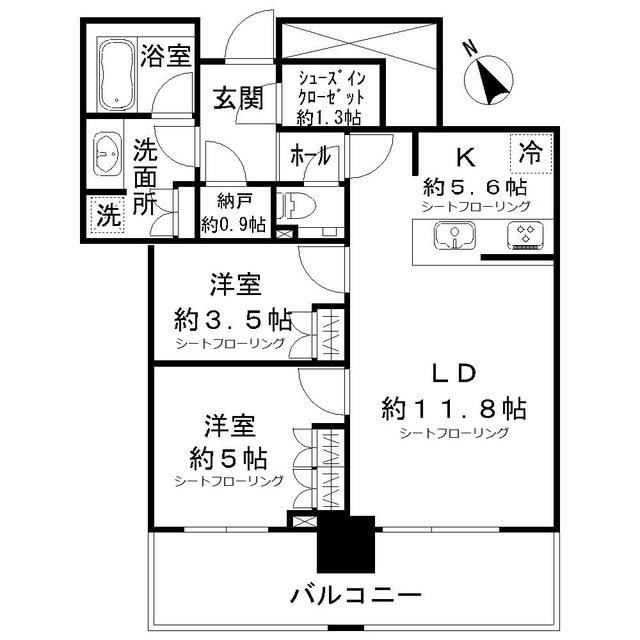ザ・タワー横浜北仲 1814号室 間取り