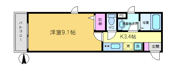 ラフィネ　アビタシオン 105号室 間取り
