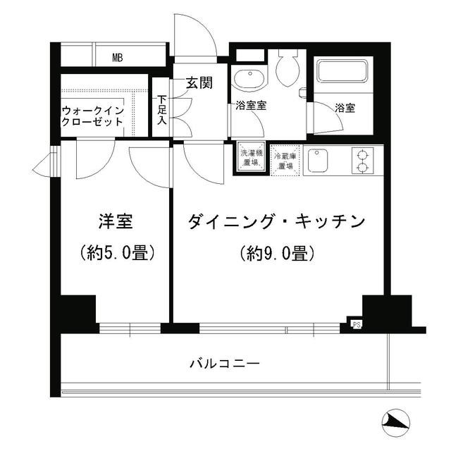 PORTO PARTIRE YOKOHAMA 203号室 間取り