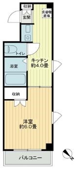 メイゾンチュトワイエみなとみらい 601号室 間取り
