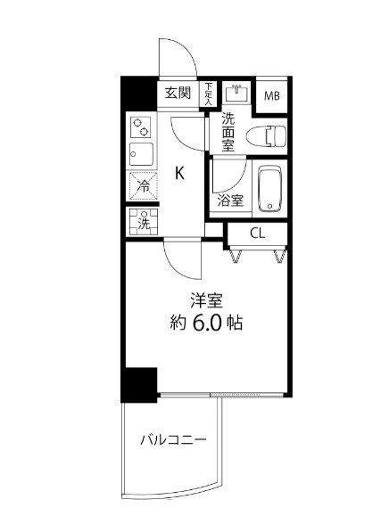 マーレ横浜白金 506号室 間取り