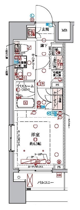 ラクラス横浜 809号室 間取り