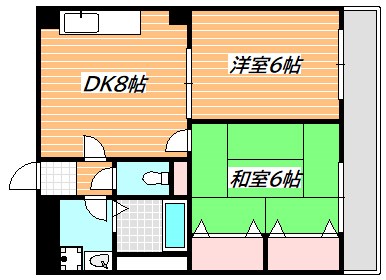 リバーリッチ第２川富ビル 間取り図