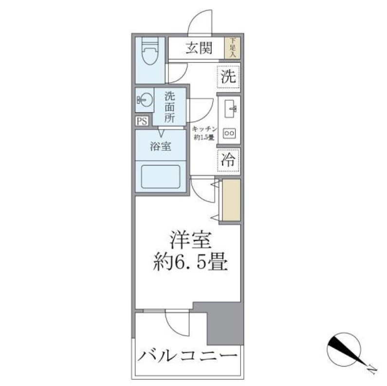 フェルモ横浜桜木町 304号室 間取り