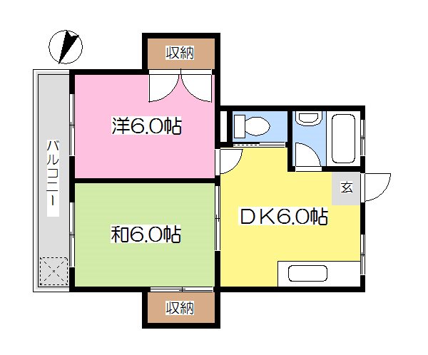 コーポなどやま 間取り