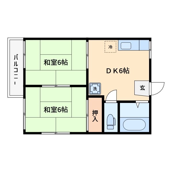 サニーハイツC  207号室 間取り