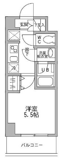 パークフラッツ横濱平沼橋 703号室 間取り