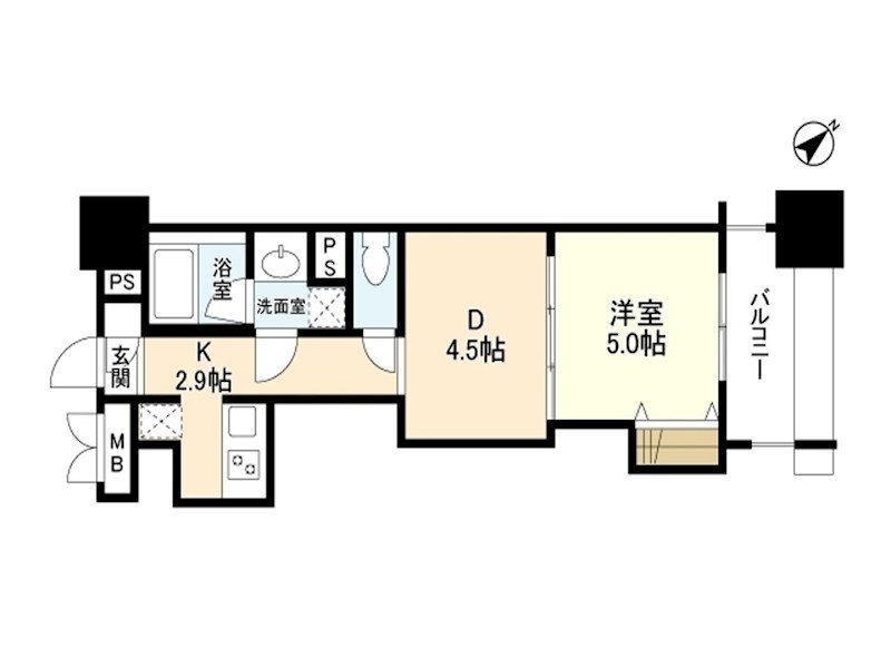 パークフラッツ横濱公園 413号室 間取り
