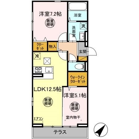 メゾンマグノリア徳住Ⅱ 間取り図