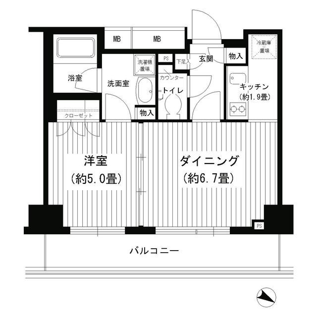 PORTO PARTIRE YOKOHAMA 402号室 間取り