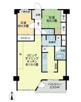 野毛山マンション 3L号室 間取り