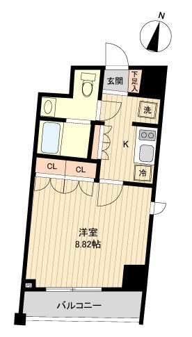 レノス新子安 413号室 間取り