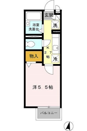 クレスト西戸部 103号室 間取り