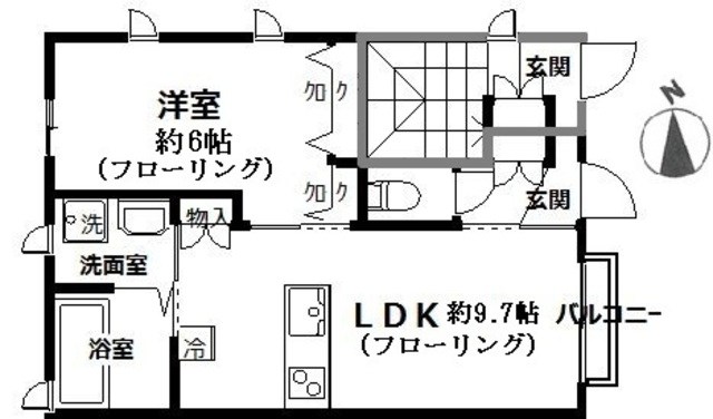 グランディール３番館 101号室 間取り