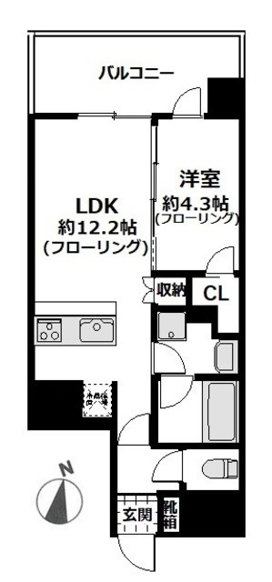 Portside　Urban　Residence 402号室 間取り