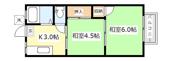 ユウハイツ 201号室 間取り