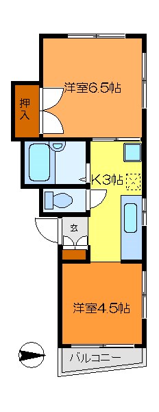 第５下河原ハイツ 間取り