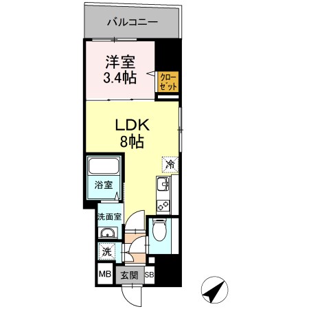 ベイサイドヒルズ関内 201号室 間取り