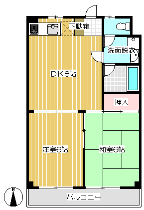 関口マンション 302号室 間取り
