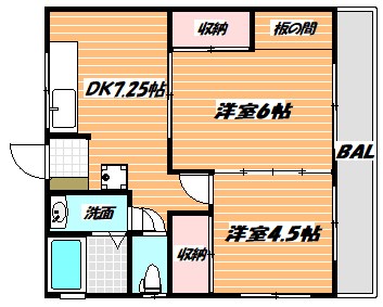 コーポながい 間取り図