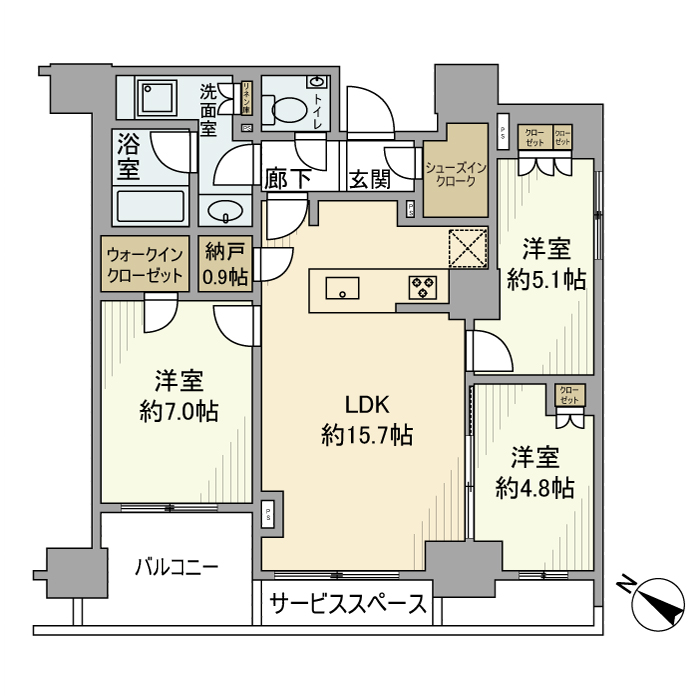 プラウド横浜桜木町 間取り
