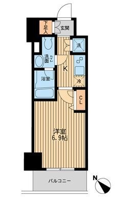 レジディア蒲田Ⅲ 間取り