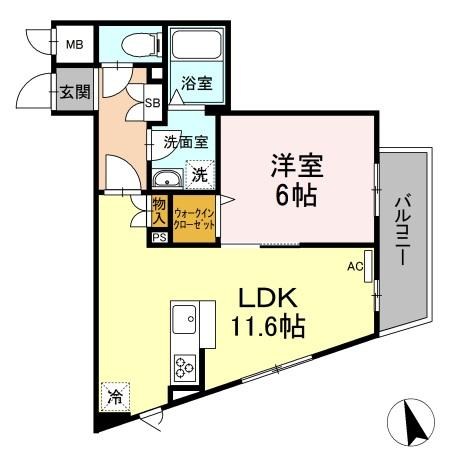 ＫＡＤＯＹＡ 201号室 間取り