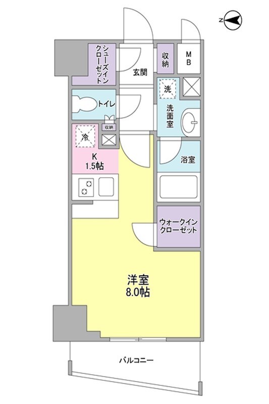 プレディアスタイル横濱沢渡 104号室 間取り